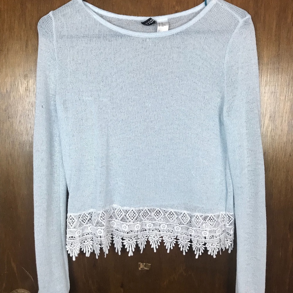 Blue Long Sleeve Sweater